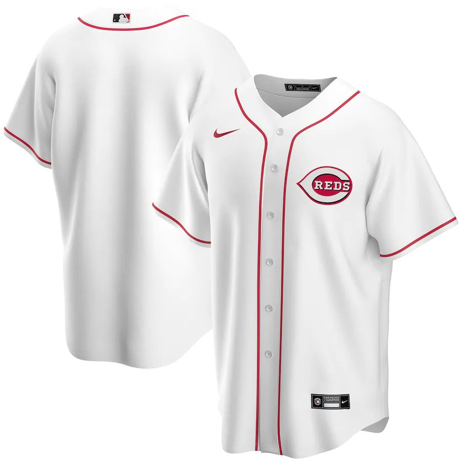 Mens Cincinnati Reds Nike White Home Replica Team MLB Jerseys->cincinnati reds->MLB Jersey